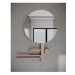 IS Beauty Bar Accessoires-Kombi. Alu+ L800 mit Spiegel d:500mm Rose