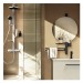 IS Beauty Bar Accessoires-Kombi. Alu+ L800 mit Spiegel d:500mm Rose