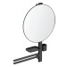 IS Beauty Bar Accessoires-Kombi. Alu+ L800 mit Spiegel d:500mm Silk Black