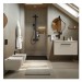 IS Beauty Bar Accessoires-Kombi. Alu+ L800 mit Spiegel d:500mm Silk Black