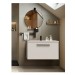 IS Beauty Bar Accessoires-Kombi. Alu+ L800 mit Spiegel d:500mm Silk Black
