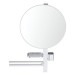 IS Beauty Bar Accessoires-Kombi. Alu+ L800 mit Spiegel d:500mm Silver