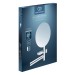 IS Beauty Bar Accessoires-Kombi. Alu+ L800 mit Spiegel d:500mm Silver