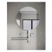 IS Beauty Bar Accessoires-Kombi. Alu+ L800 mit Spiegel d:500mm Silver