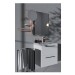 IS Beauty Bar Accessoires-Kombi. Alu+ M700 mit Spiegel d:320mm Rose