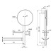 IS Beauty Bar Accessoires-Kombi. Alu+ M700 mit Spiegel d:320mm Rose