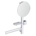 IS Beauty Bar Accessoires-Kombi. Alu+ M700 mit Spiegel d:320mm Silver