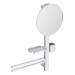 IS Beauty Bar Accessoires-Kombi. Alu+ M700 mit Spiegel d:320mm Silver