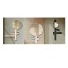 IS Beauty Bar Accessoires-Kombi. Alu+ M700 mit Spiegel d:320mm Silver
