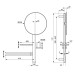 IS Beauty Bar Accessoires-Kombi. Alu+ M700 mit Spiegel d:320mm Silver
