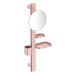 IS Beauty Bar Accessoires-Kombi. Alu+ S700 mit Spiegel d:200mm Rose