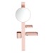 IS Beauty Bar Accessoires-Kombi. Alu+ S700 mit Spiegel d:200mm Rose