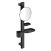 IS Beauty Bar Accessoires-Kombi. Alu+ S700 mit Spiegel d:200mm Silk Black