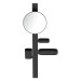 IS Beauty Bar Accessoires-Kombi. Alu+ S700 mit Spiegel d:200mm Silk Black