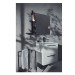 IS Beauty Bar Accessoires-Kombi. Alu+ S700 mit Spiegel d:200mm Silk Black