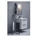 IS Beauty Bar Accessoires-Kombi. Alu+ S700 mit Spiegel d:200mm Silk Black
