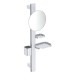 IS Beauty Bar Accessoires-Kombi. Alu+ S700 mit Spiegel d:200mm Silver