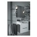 IS Beauty Bar Accessoires-Kombi. Alu+ S700 mit Spiegel d:200mm Silver