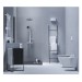 IS Beauty Bar Accessoires-Kombi. Alu+ S700 mit Spiegel d:200mm Silver