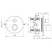 IS Einzelthermostat UP Ceratherm C100, Bausatz 2, Rosette d:163mm, Chrom