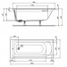 Ideal Standard HOTLINE NEU 1600x700x465mm, Körperform-Badewanne Weiß