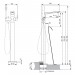IS Freistehende Wannenarmatur TONIC II, Bausatz 2, m.Stick-HB, Ausld.220mm,Chrom