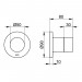 KE 2-Wege Umstellventil IXMO Pure 59556, rund, Edelstahl-finish