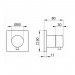 KE 2-Wege Ab-u.Umstellv.IXMO Comf.59557, eckig, Aluminium-finish