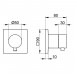 KE 2-Wege Umstellv. IXMO Comfort 59556, eckig, Edelstahl-finish