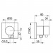 KE 2-Wege Umstellv. IXMO Comfort 59556, Schlauchanschl.,eckig, Aluminium-finish