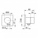 KE 2-Wege Umstellventil IXMO Pure 59556, Schlauchanschluss,eckig,Aluminium-finish