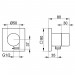 KE 2-Wege Umstellventil IXMO Pure 59556, Schlauchanschluss, eckig,Edelst.-finish