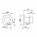 KE 2-Wege Umstellventil IXMO Pure 59556, Schlauchanschluss, rund,Aluminium-finish