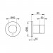 KE 2-Wege Umstellventil IXMO Pure 59556, rund, Aluminium-finish