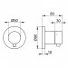 KE 3-Wege Ab-u.Umstellv.IXMO Comf.59549, rund, Aluminium-finish