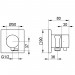 KE 3-Wege Ab-u.Umstellv.IXMO Comf.59549, Schlauchan./Brauseh., eckig, Alu-finish