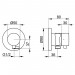 KE 3-Wege Ab-u.Umstellv.IXMO Comf.59549, Schlauchansch./Brauseh.,rund,Nickel geb.