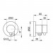 KE 3-Wege Ab-u.Umstellv.IXMO Comf.59549, Schlauchan., rund, Aluminium-finish