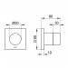 KE 3-Wege Ab-u.Umstellv.IXMO Pure 59549, eckig, Aluminium-finish