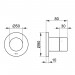 KE 3-Wege Ab-u.Umstellv.IXMO Pure 59549, rund, Aluminium-finish