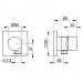 KE 3-Wege Ab-u.Umstellv.IXMO Pure 59549, Schlauchan./Brauseh.eckig,Edelst.-finish