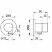KE 3-Wege Ab-u.Umstellv.IXMO Pure 59549, Schlauchan., rund, Aluminium-finish