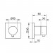 KE 3-Wege Umstellventil IXMO Comf.59548, eckig, Aluminium-finish