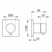 KE 3-Wege Umstellventil IXMO Comf.59548, eckig, Edelstahl-finish