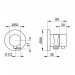 KE 3-Wege Umstellventil IXMO Comf.59548, Schlauchan./Brauseh., rund, Alu-finish