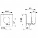 KE 3-Wege Umstellventil IXMO Comf.59548, Schlauchanschl.,eckig,Aluminium-finish