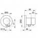 KE 3-Wege Umstellventil IXMO Comf.59548, Schlauchanschl.,rund,Aluminium-finish