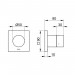 KE 3-Wege Umstellventil IXMO Pure 59548, eckig, Aluminium-finish