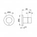 KE 3-Wege Umstellventil IXMO Pure 59548, rund, Aluminium-finish