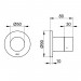 KE 3-Wege Umstellventil IXMO Pure 59548, rund, Edelstahl-finish